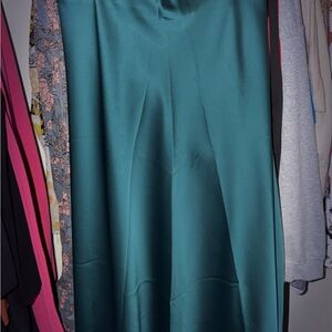 Elegant Satin Emerald Skirt